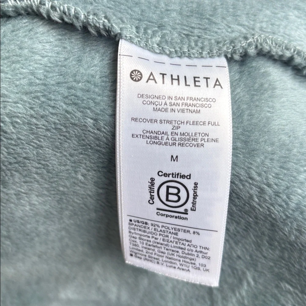Athleta Karma Recover Stretch Full Zip Sage/Gray Jacket for Women (Medium) - Picture 9 of 9